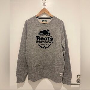 Roots Heather Gray Men's Crewneck Sweater
